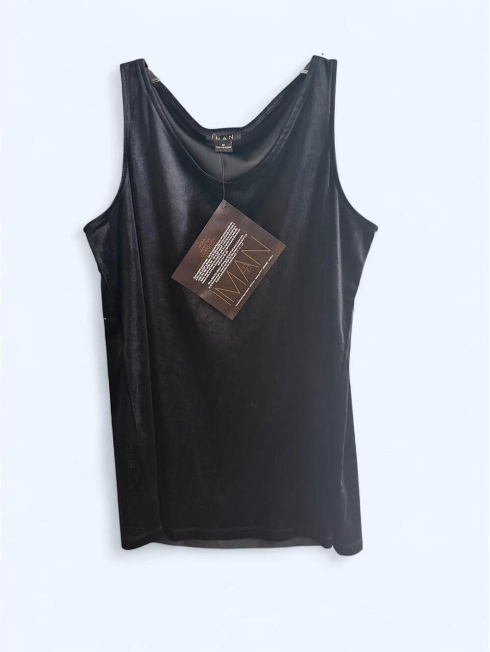 IMAN black velvet tank nwt